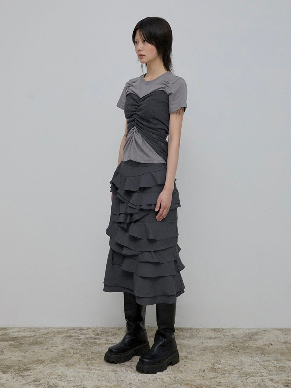 【FLAREUP】Bustier Layered T-Shirt