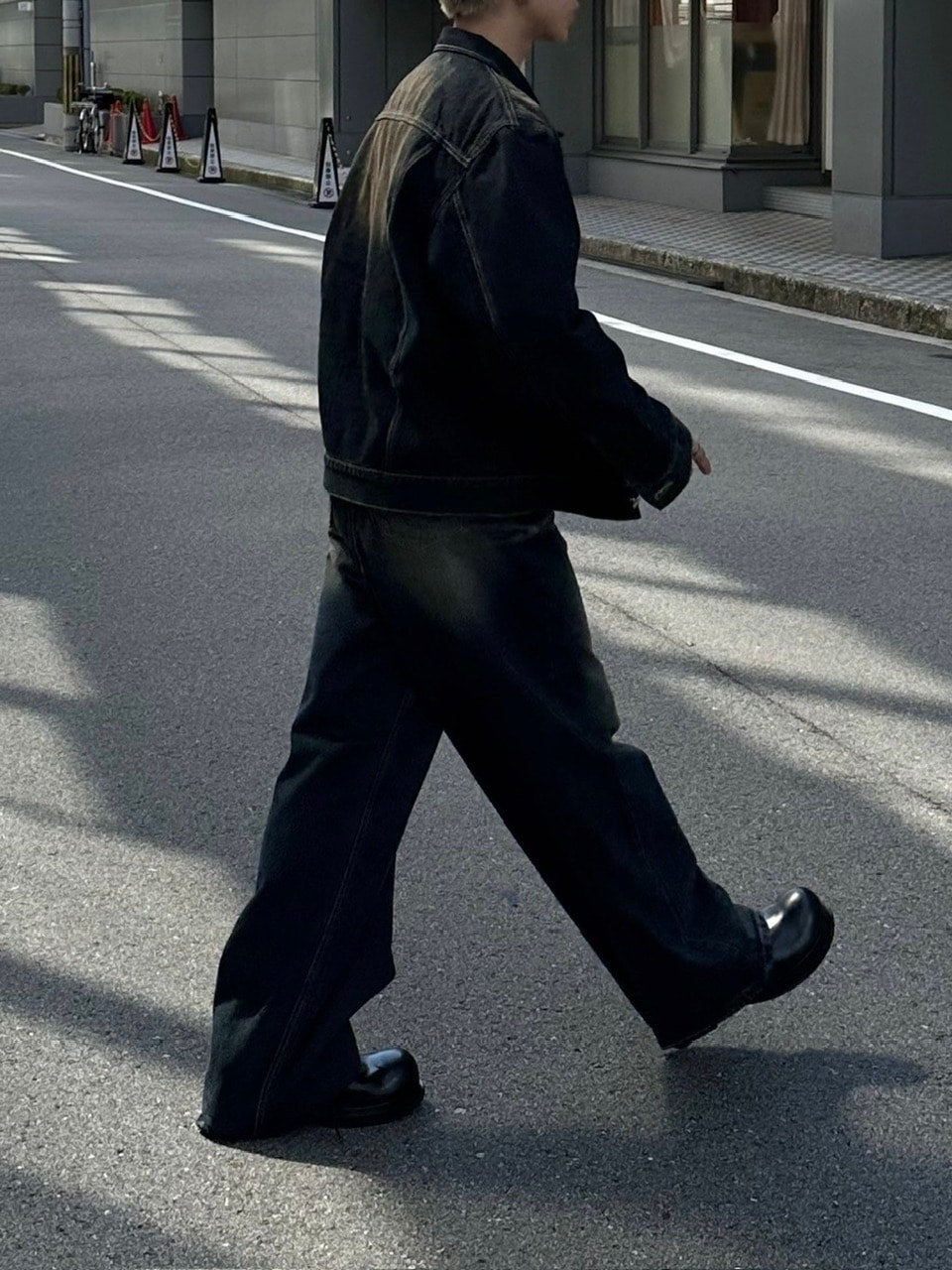 受注制【Chikashitsu +】vintage wash denim jacket 2 (2color)