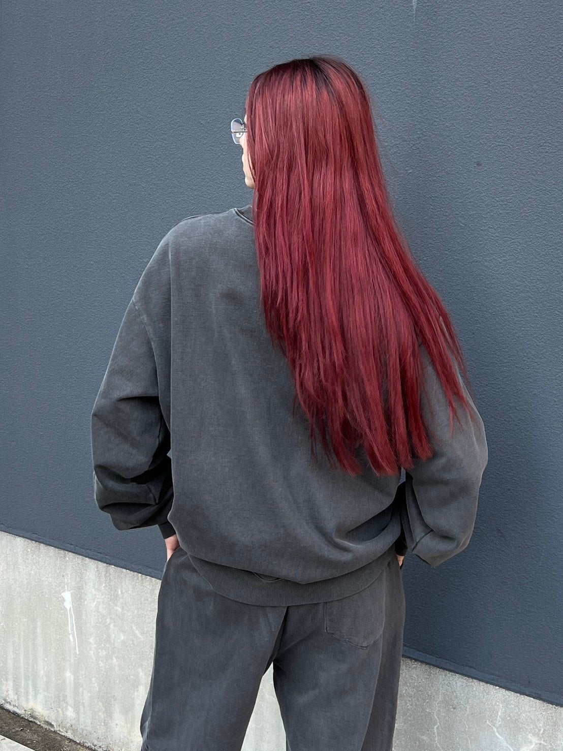 受注制【Chikashitsu +】stitch design sweat (3color)