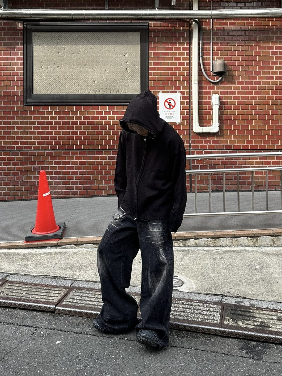 大阪店WEB限定受注制【Chikashitsu +】full zip up knit hoodie (3color)