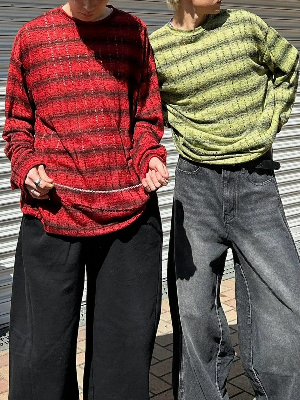 【Chikashitsu +】gradation border knit (5color) / 【チカシツプラス】グラデーションボーダー長袖ニット