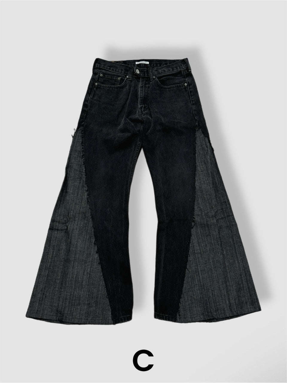 【Re +】newold docking flare denim pants (black)
