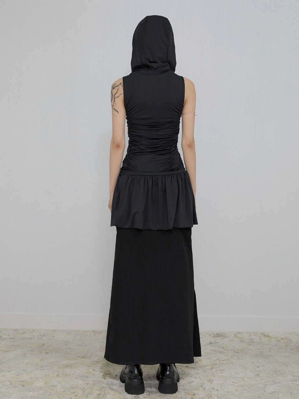 【FLAREUP】Hooded High Neck Dress