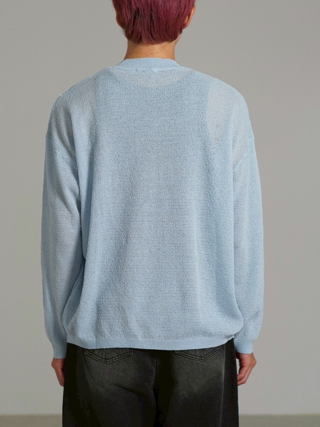 【Chikashitsu +】light touch henry neck knit / 【チカシツプラス】ライトタッチへンリーネックニット (3color)