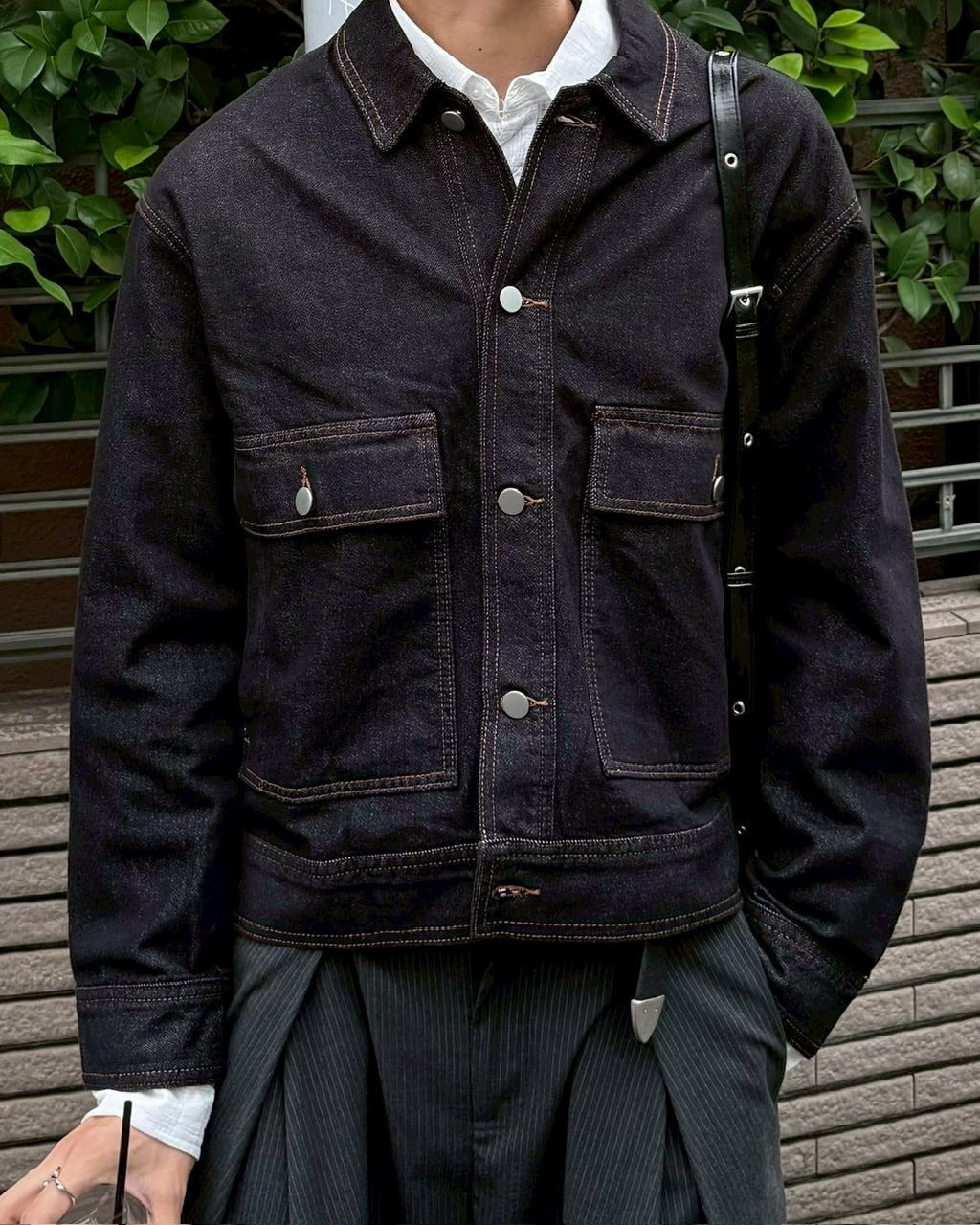 受注制【Chikashitsu +】2 pocket rigid denim jacket / 【チカシツプラス】ツーポケットデニムジャケット (2color)