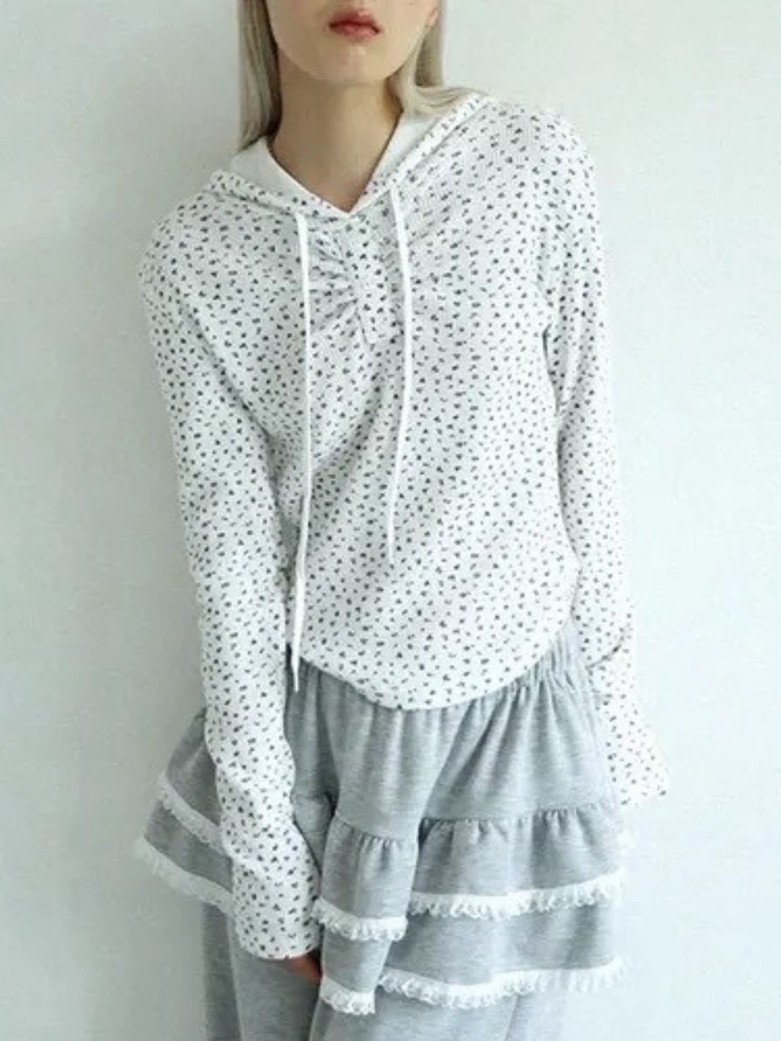 12/21 20:00 再販【Uglyshadow】FLOWER WAFFLE HOODIE