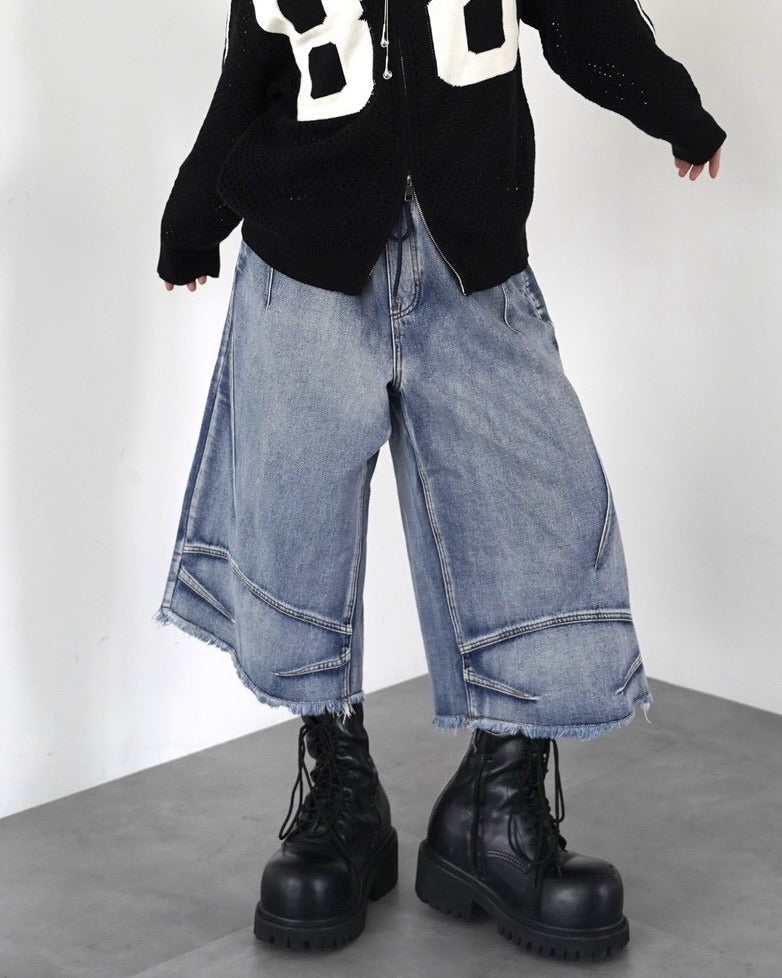 受注制【LUV CODE】max wide bermuda pants (2color)