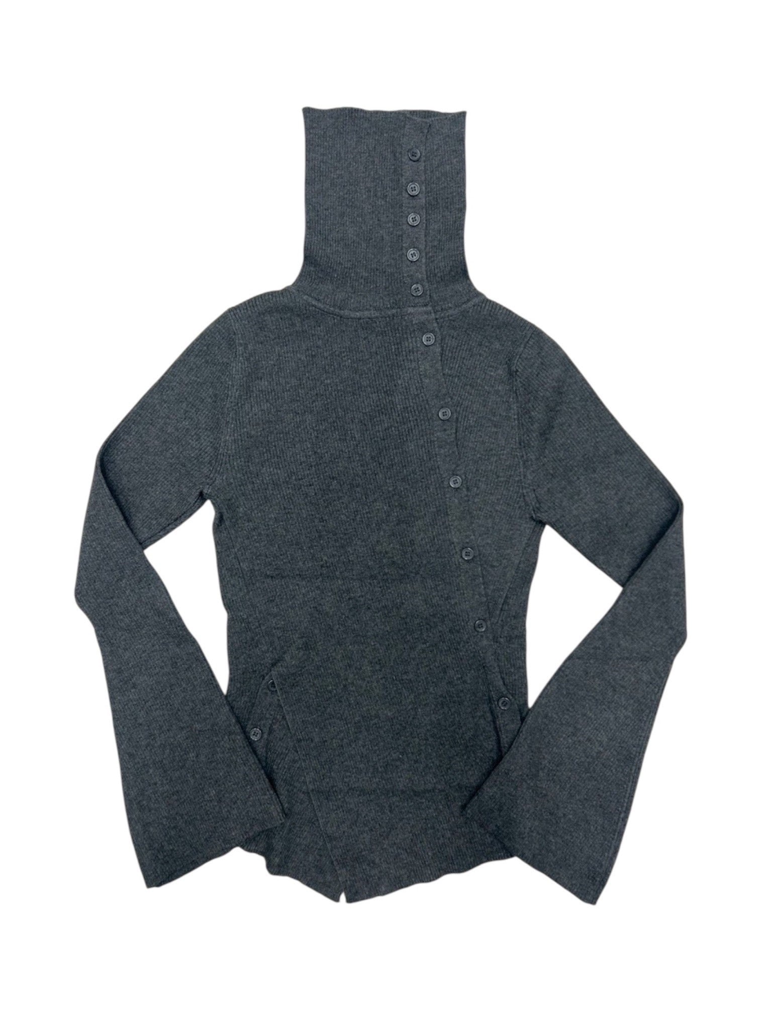 3/1 20:00発売 受注制【nmtc +】diagonal button knit / 【エヌエムティーシープラス】ダイアゴナルボタンニット (2color)