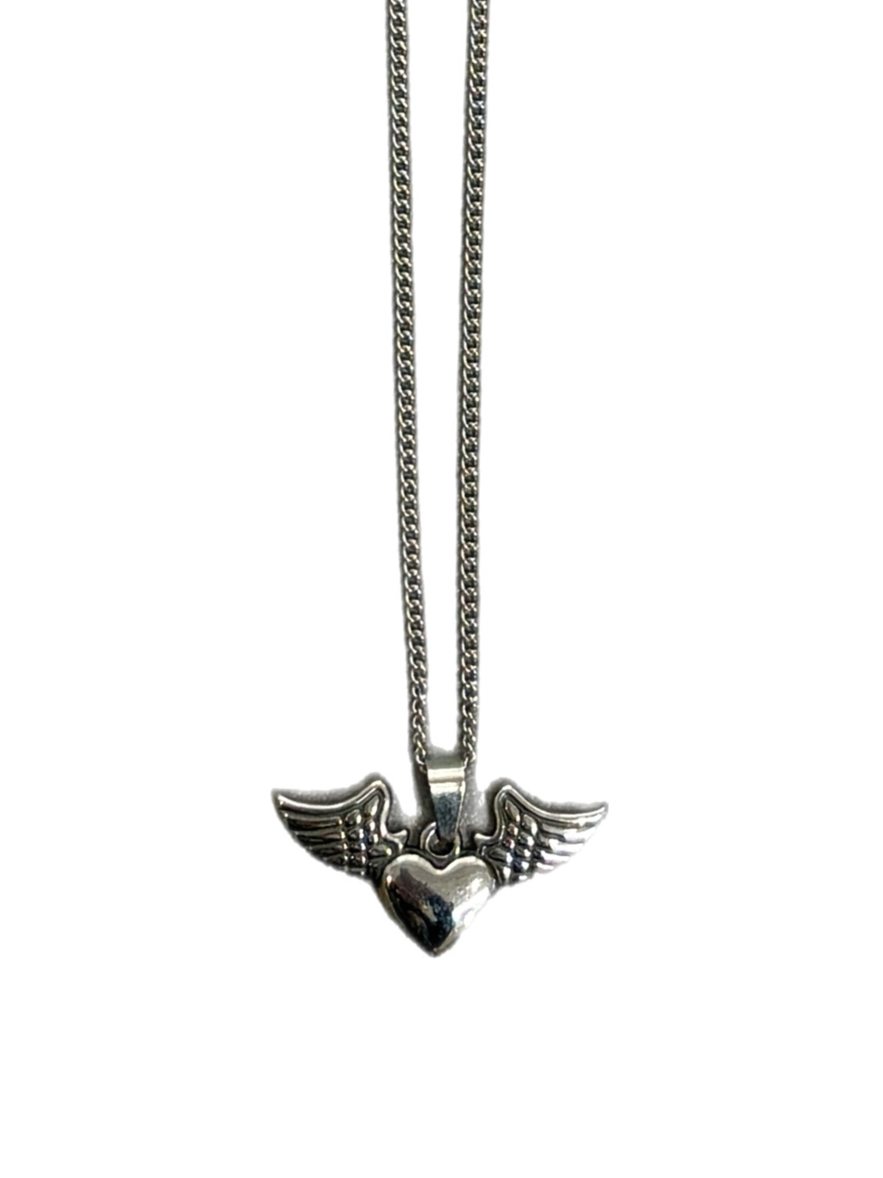 受注制【Never mind the XU】heart wing necklace
