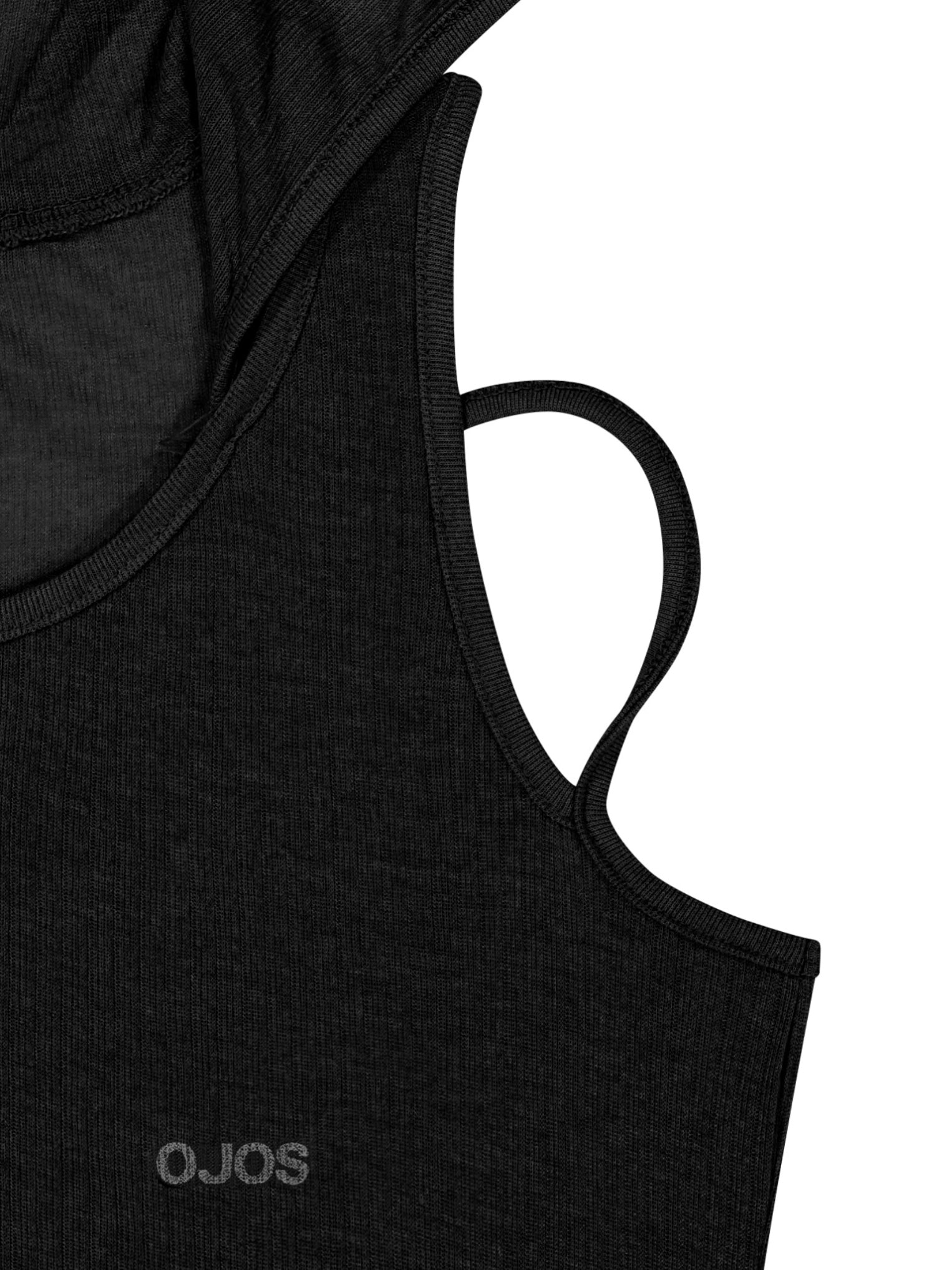 【OJOS】Rib Hood Sleeveless