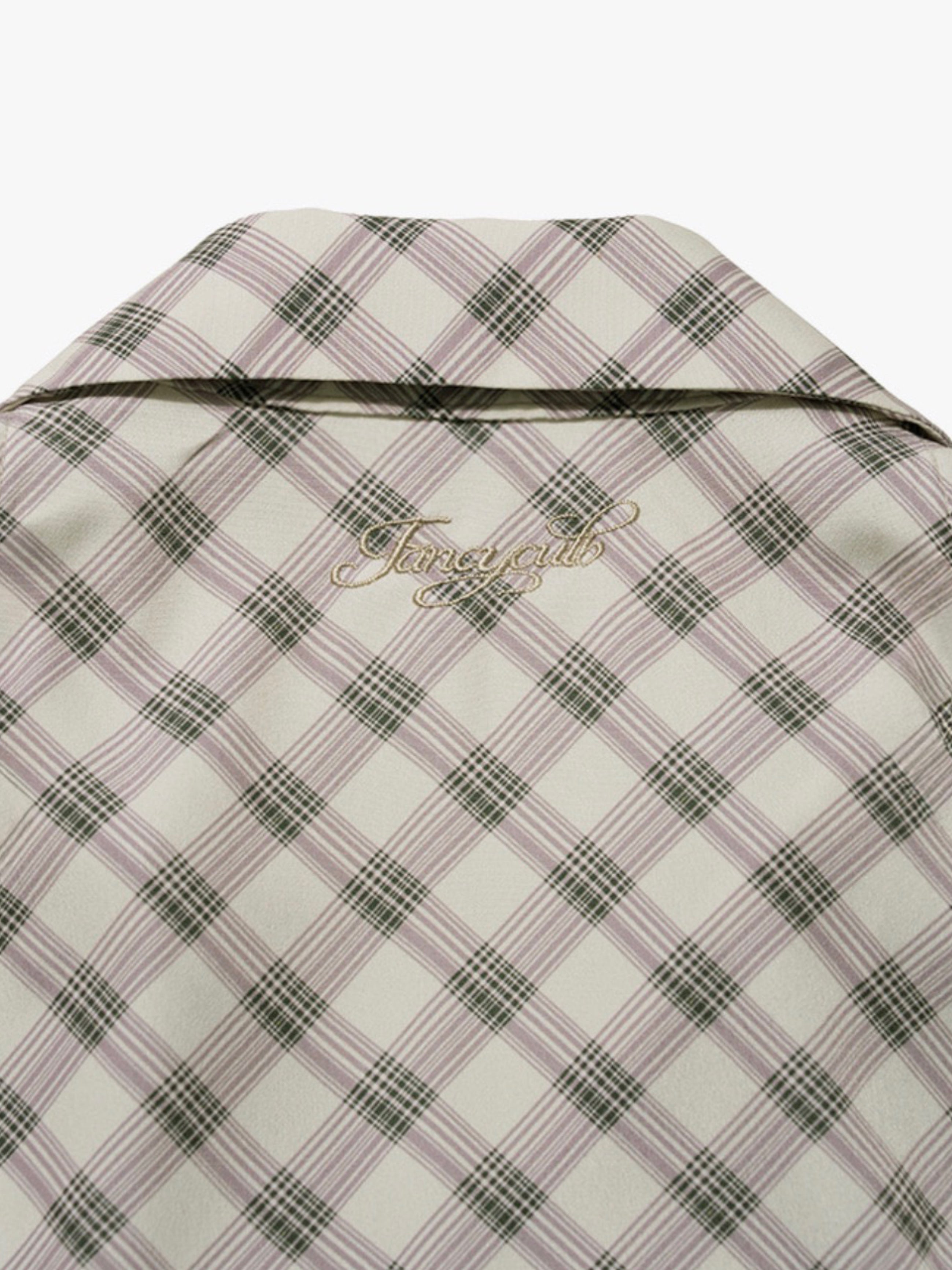 【FANCY CLUB】POCKET CHECK HALTERNECK TOP