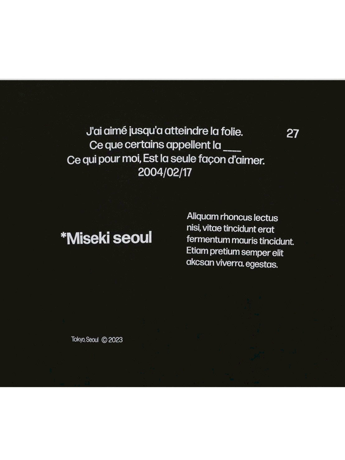 【Miseki seoul】Miseki typography short sleeves
