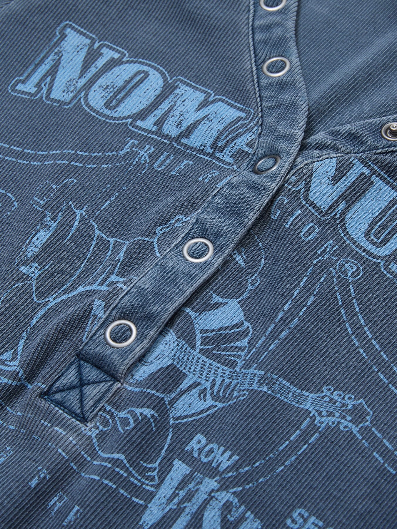 【NOMANUAL×TRUE RELIGION】NO RELIGION HENLEY BABY TEE