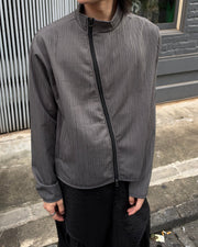 受注制【youll】pleated asymmetry jacket (3color)