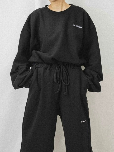 【Chikashitsu + ORIGINAL】loose logo sweat pants (3color)