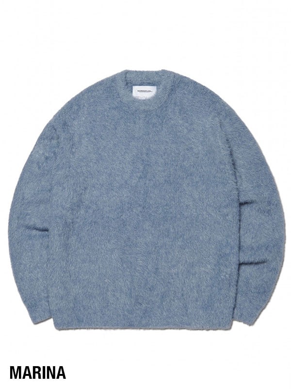 【NOMANUAL】CROPPED HAIRY KNIT (15color) / 【ノーマニュアル】クロップドヘアリー長袖ニット