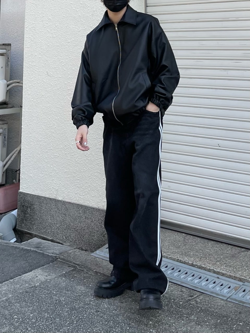 受注制【Chikashitsu +】leather blouson (3color)