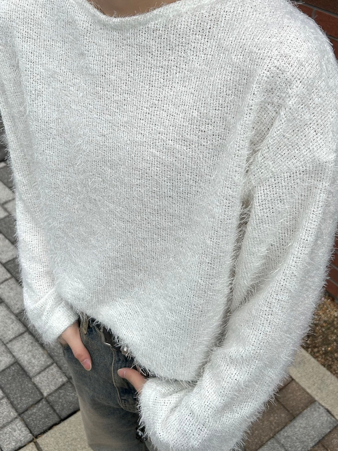 受注制【Chikashitsu +】shaggy knit (5color)