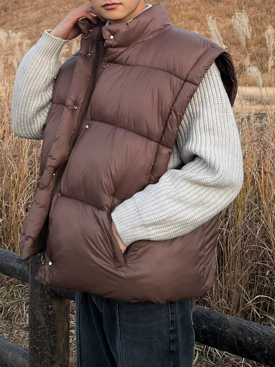 受注制【Chikashitsu +】2way padding jacket (4color)