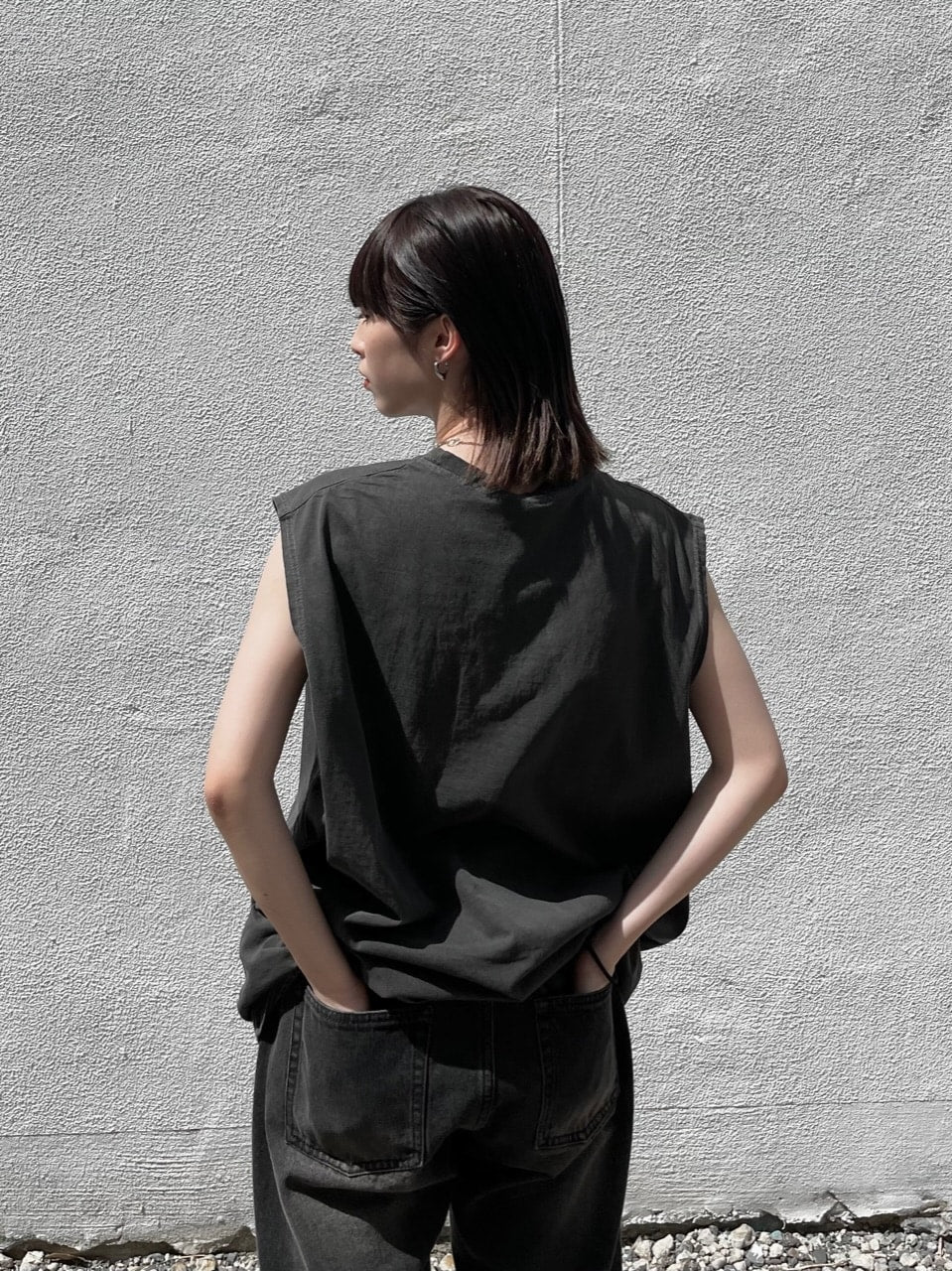 受注制【Chikashitsu +】basic cotton sleeveless (5color)