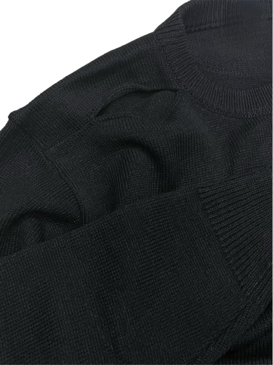 受注制【Chikashitsu +】shoulder slit knit (4color)