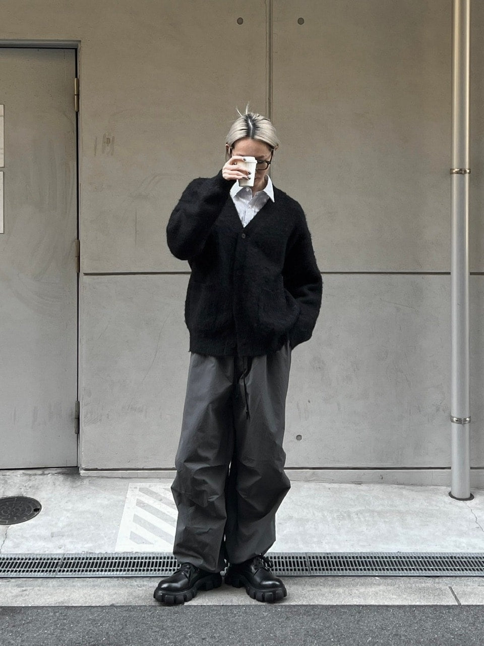 【Chikashitsu +】wool cardigan (4color)