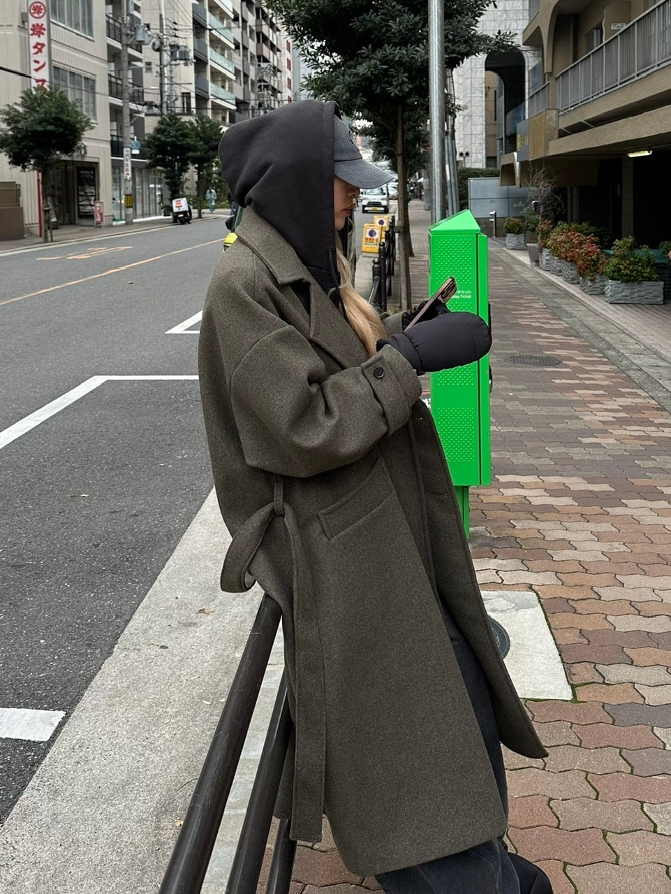 大阪店WEB限定【Chikashitsu +】oversized wool double coat (2color)
