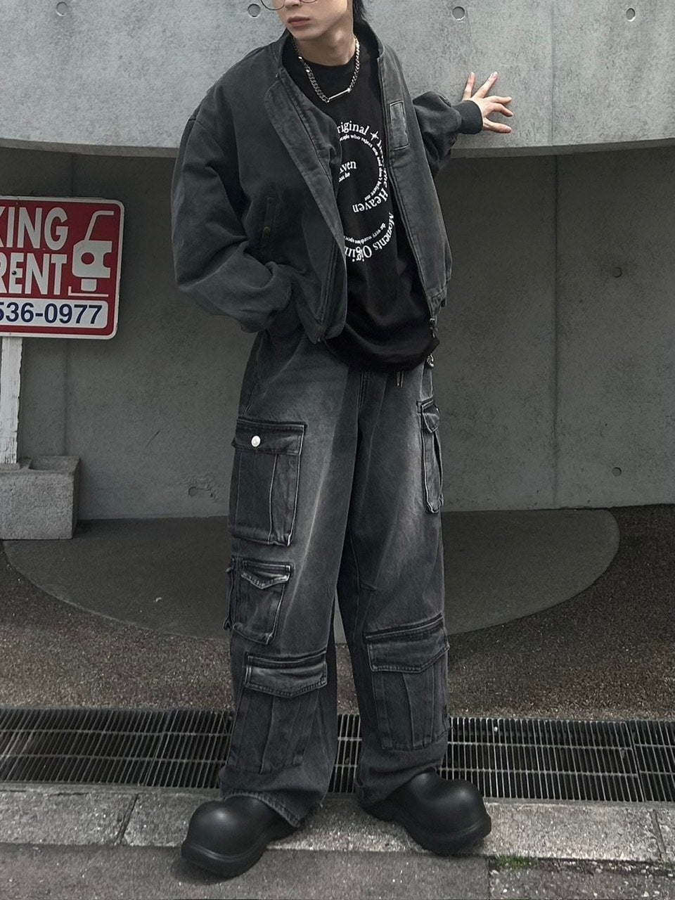 受注制【Chikashitsu +】logo graphic t-shirt 2 (3color) / 【チカシツプラス】グラフィックロゴプリント半袖Tシャツ