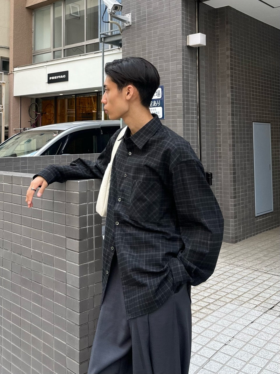 東京店WEB限定【Chikashitsu +】glen check regular shirt(2color)