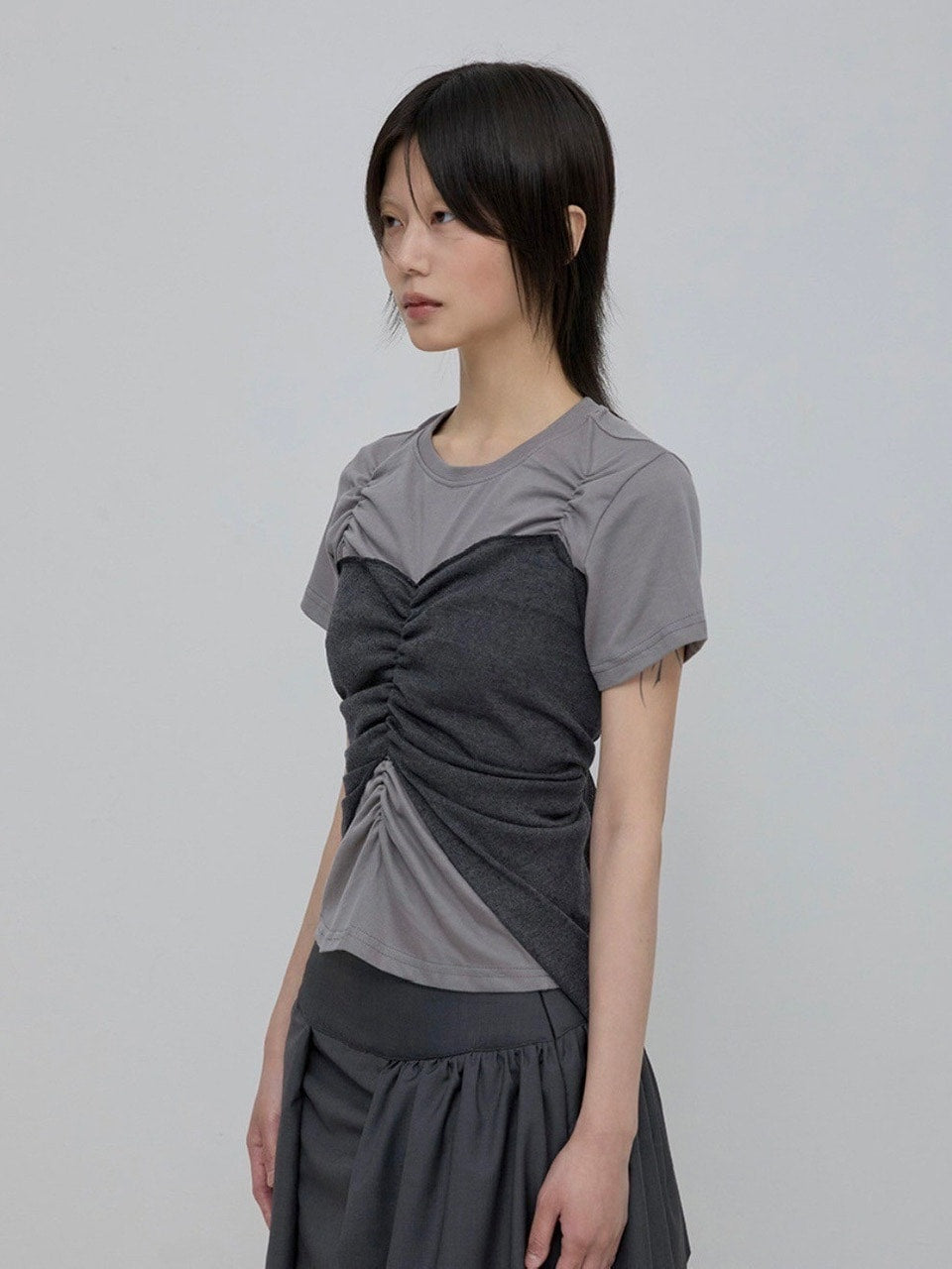【FLAREUP】Bustier Layered T-Shirt