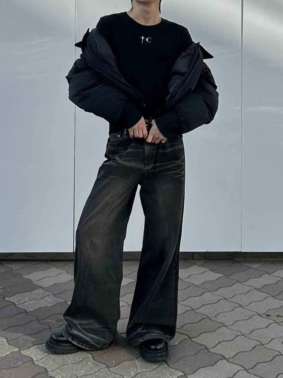 大阪店WEB限定【Chikashitsu +】stand neck padding jacket (2color)