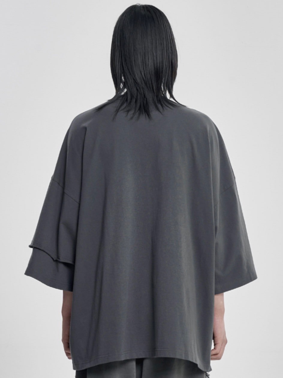 【AJOBYAJO】Tri Logo Mixed T-Shirt