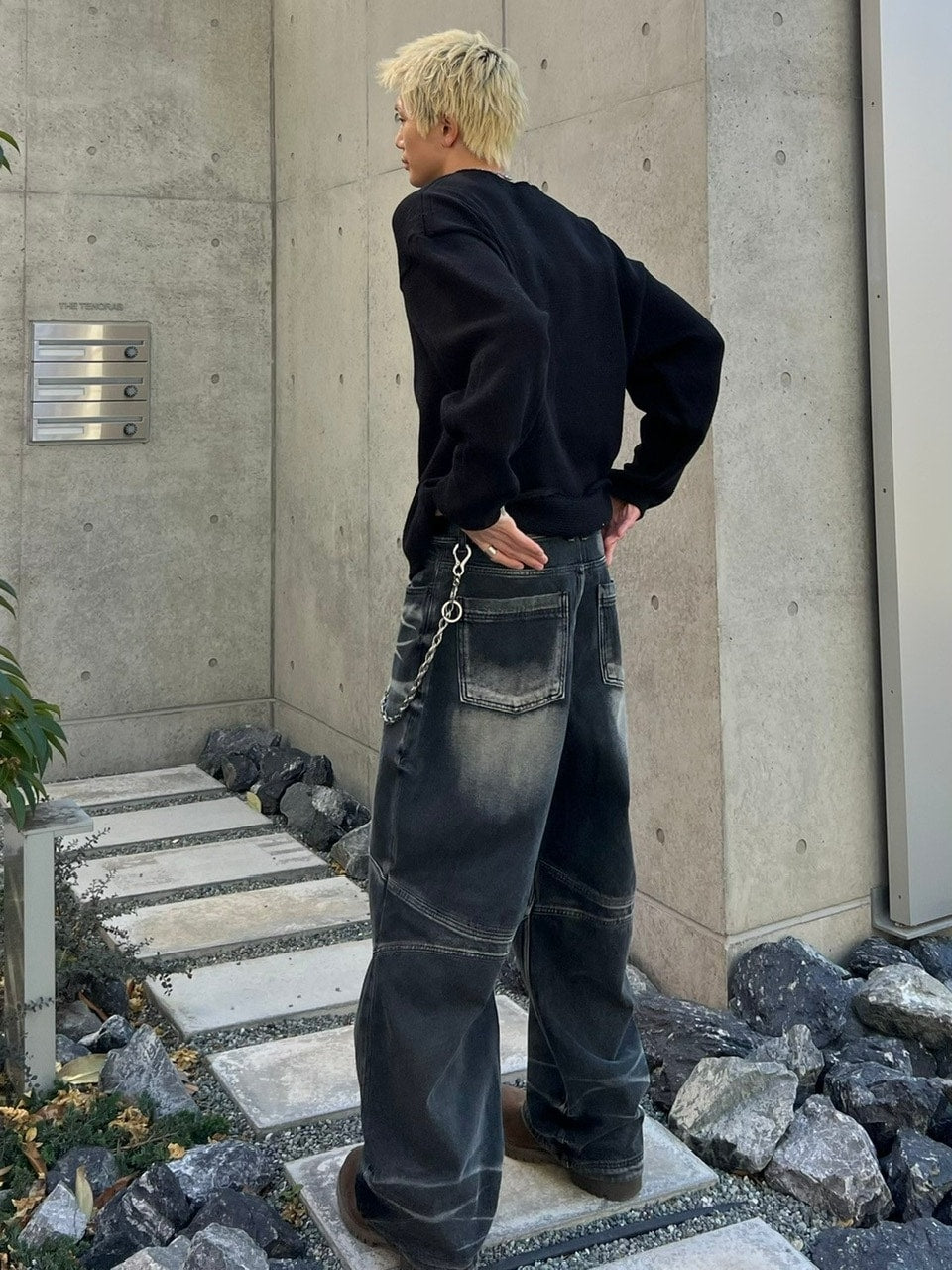 受注制【Chikashitsu +】loose fit round knit (4color)