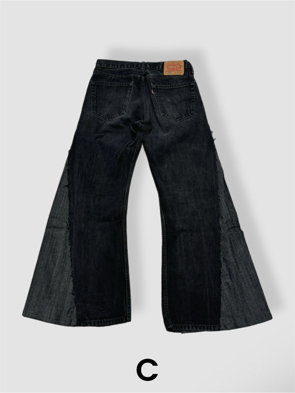 【Re +】newold docking flare denim pants (black)