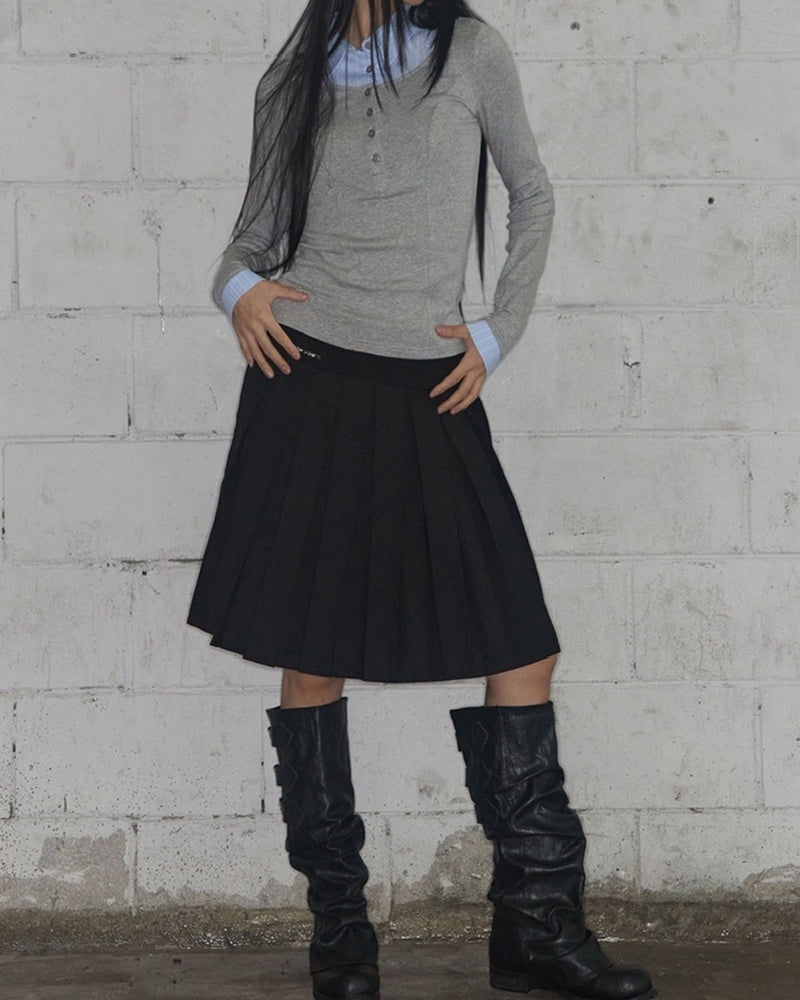 【FANCY CLUB】SHIRT LAYERED LONG SLEEVE / 【ファンシークラブ】シャツレイヤード長袖Ｔシャツ