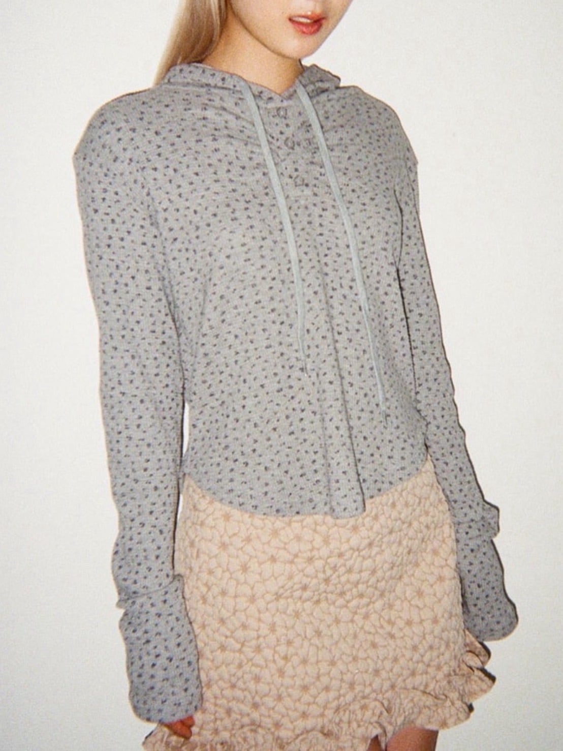 12/21 20:00 再販【Uglyshadow】FLOWER WAFFLE HOODIE