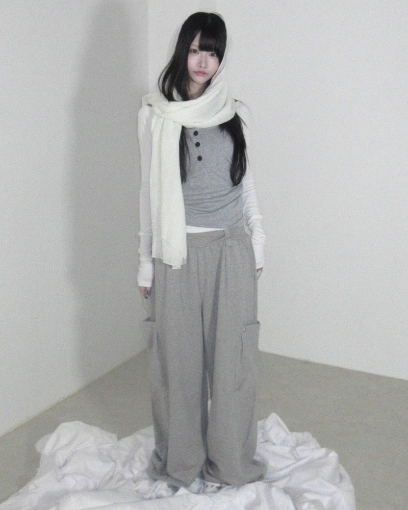 名古屋店WEB限定【nmtc+】Button Layered Cami Set Long sleeve (3color)