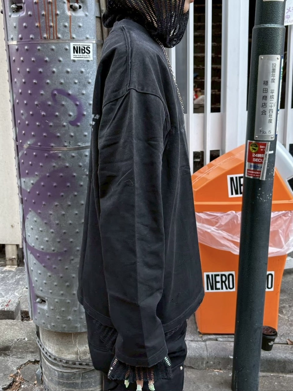国際配送【Never mind the XU】washed long sleeve (2color)
