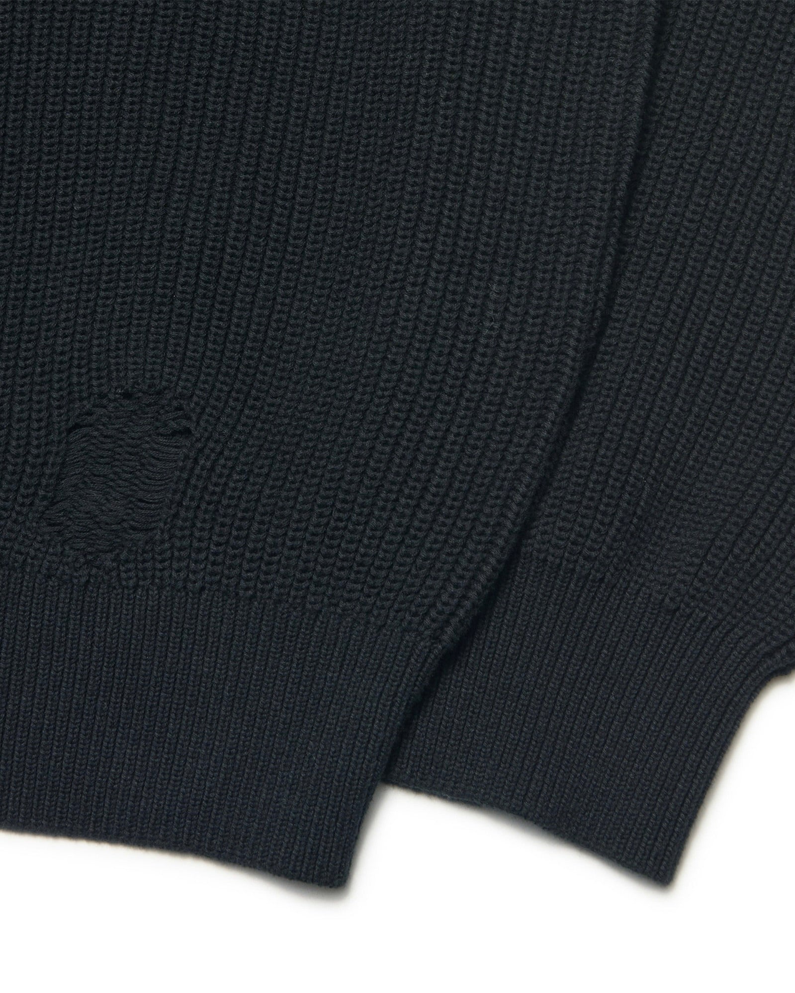 【NOMANUAL】DESTROYED KNIT ZIP-UP