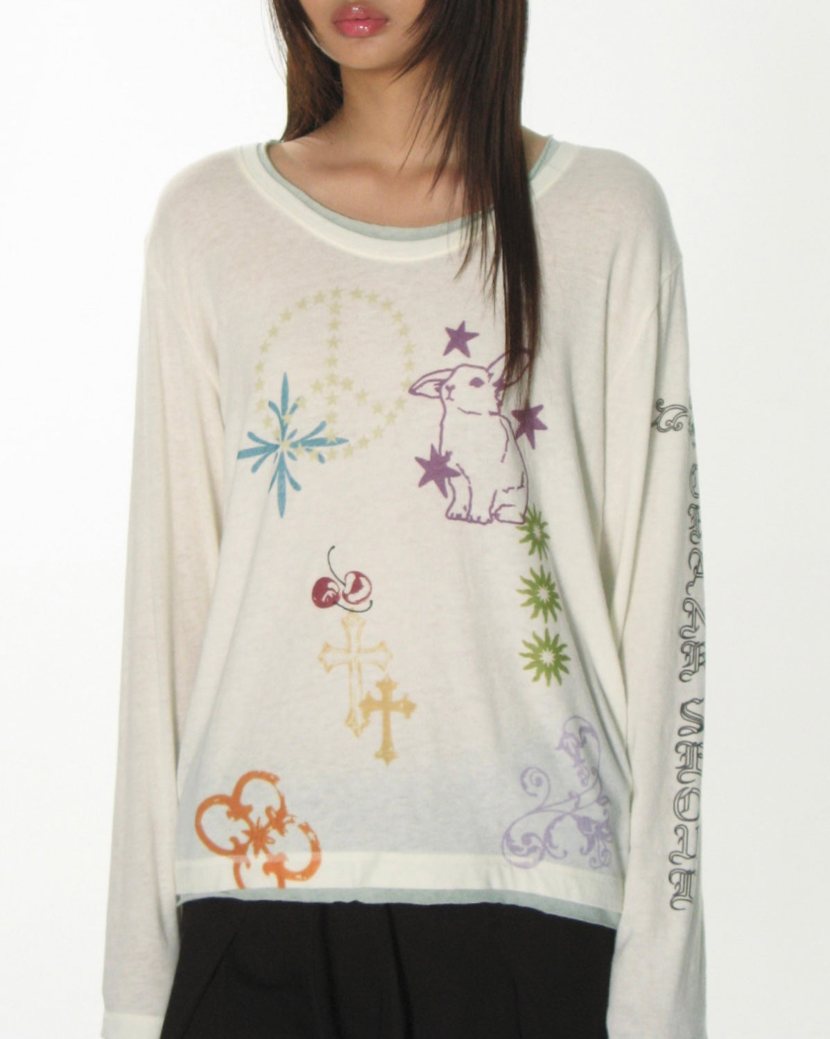 【CRANK】TATOO LAYERED TOP
