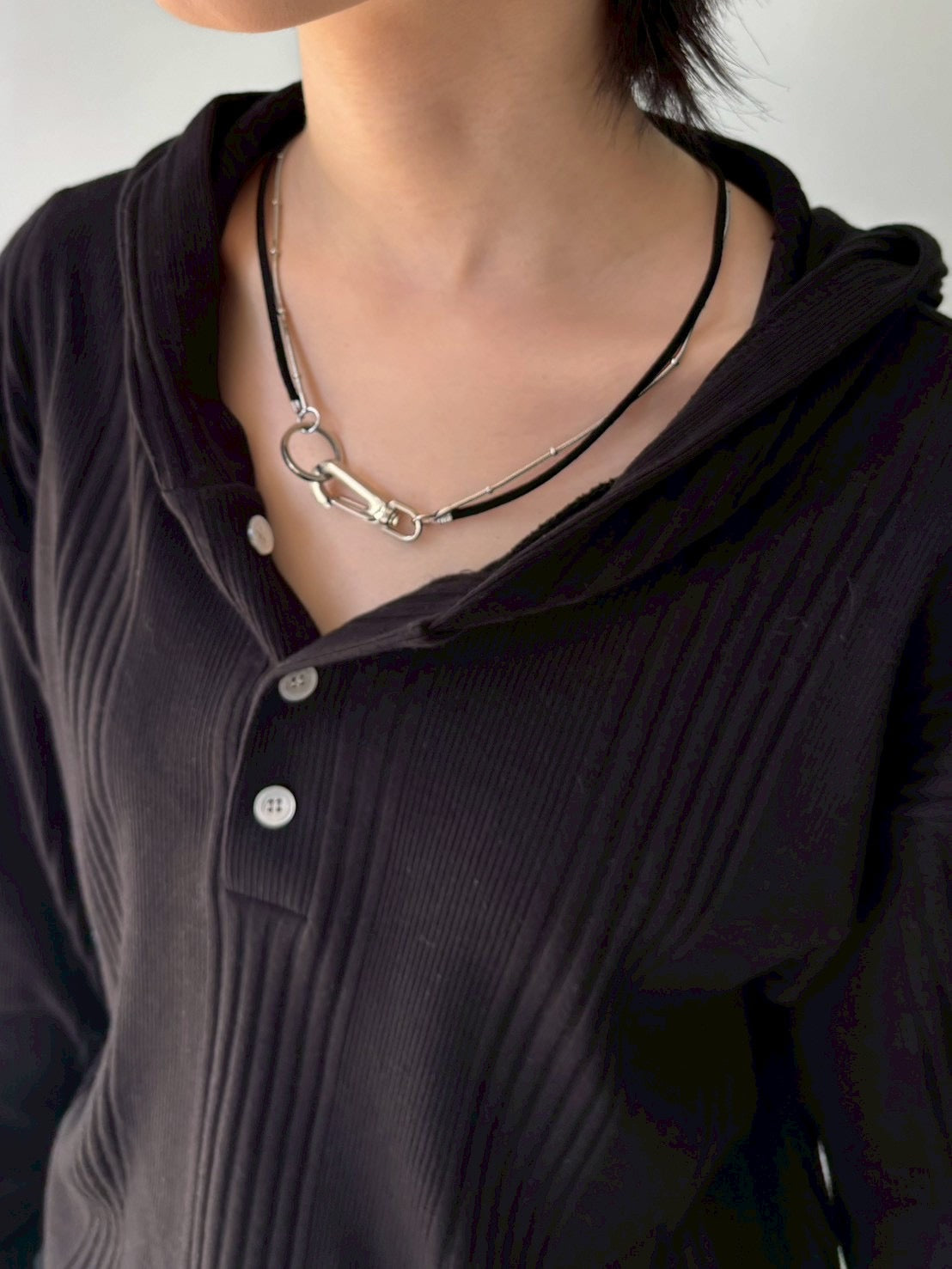 受注制【nmtc+】leather code necklace