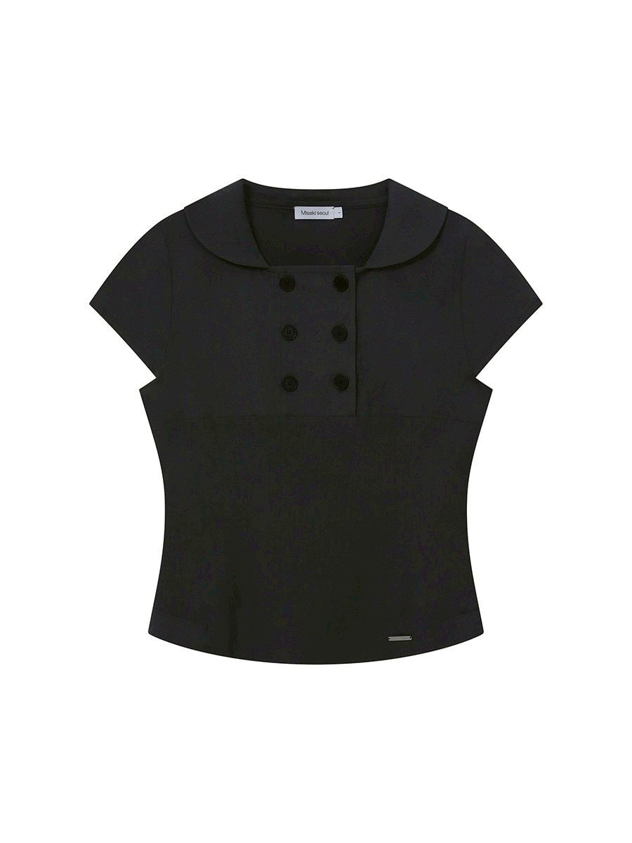 【Miseki seoul】Double button shirts top