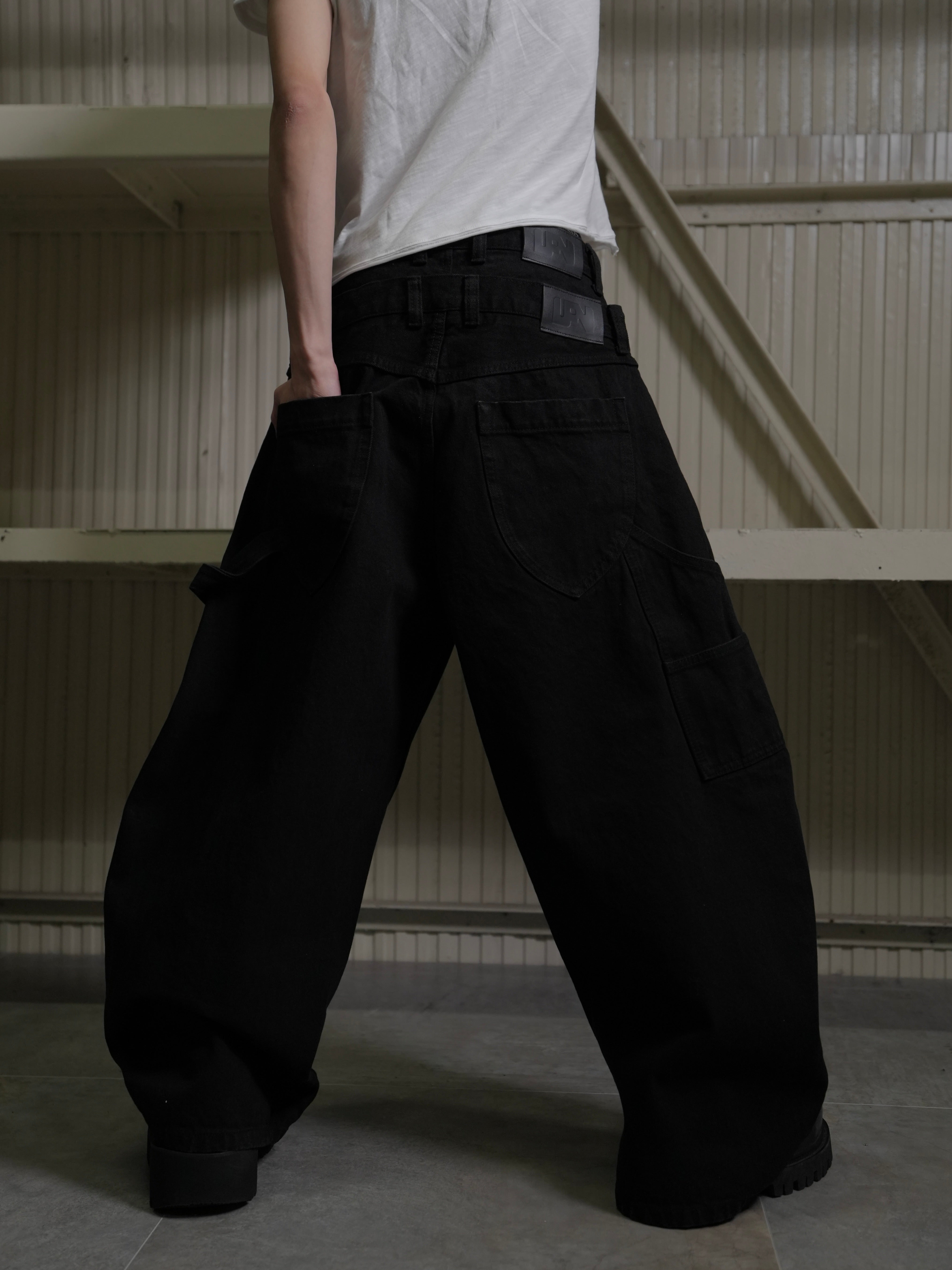【Lee fi Ne】Double Waist Baggy Jeans