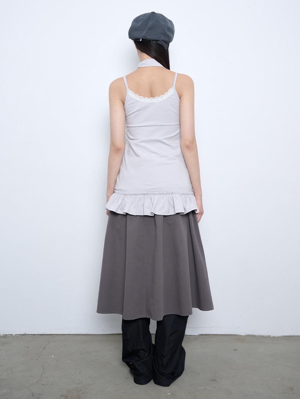 【TUOMIO】SCARF FRILL SLEEVELESS
