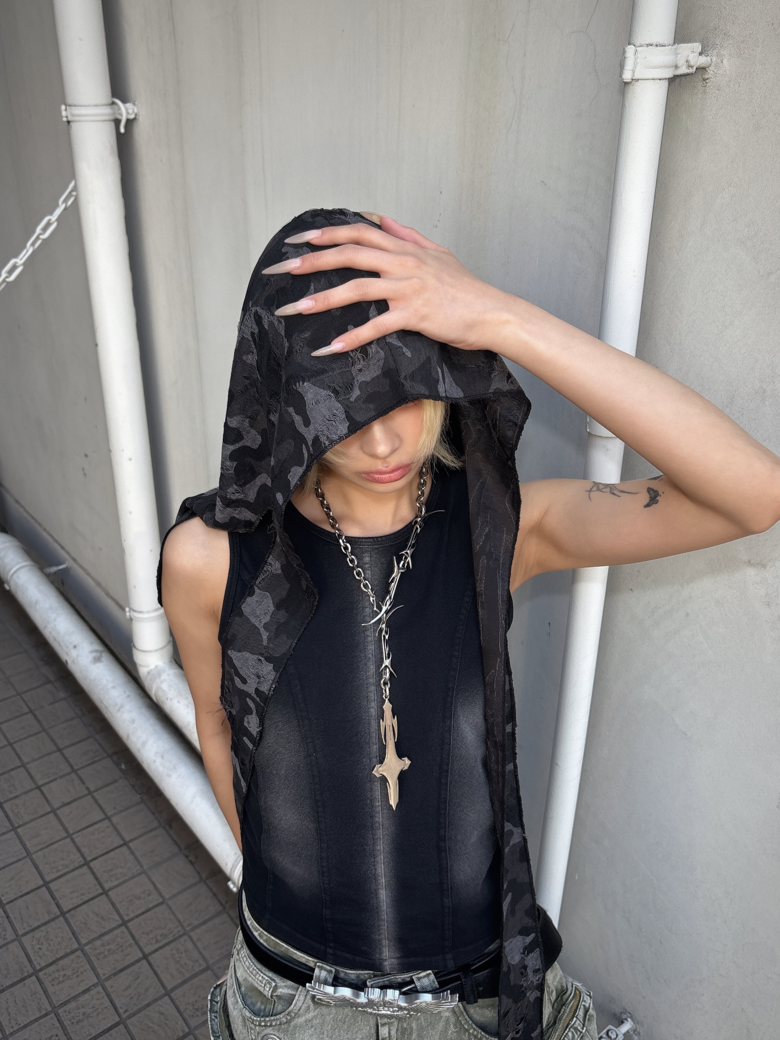 国際配送【Never mind the XU】damage camouflage balaclava