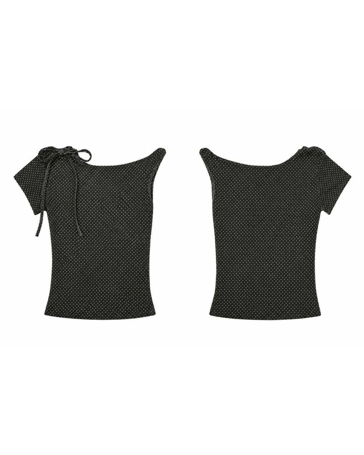 渋谷109店WEB限定受注制【nmtc+】Dot Ribbon Neck Tee (3color)