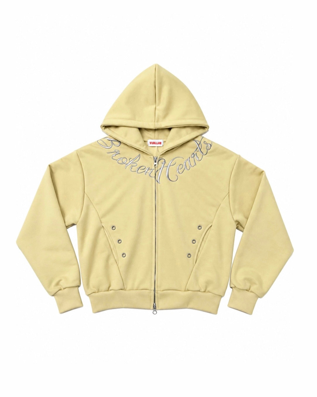 受注制【Never mind the XU】SCRIPT EYELET ZIP HOODIE (3color)