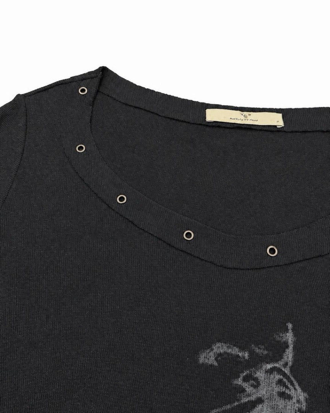 受注制【nmtc+】tie set u-neck long sleeve tee (3color)