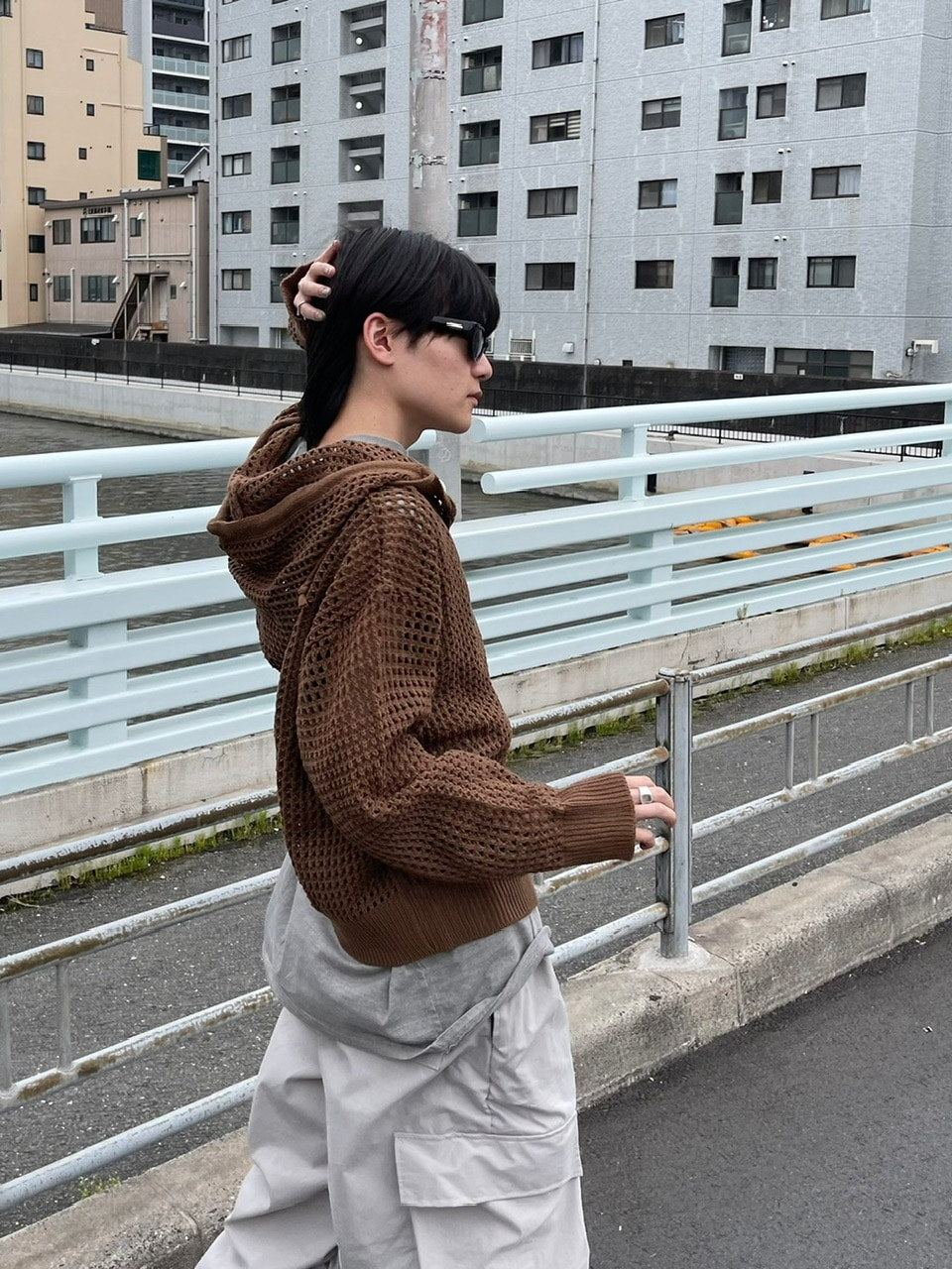 受注制【Chikashitsu +】mesh zip hoodie (5color) / 【チカシツプラス】メッシュ長袖ジップパーカー