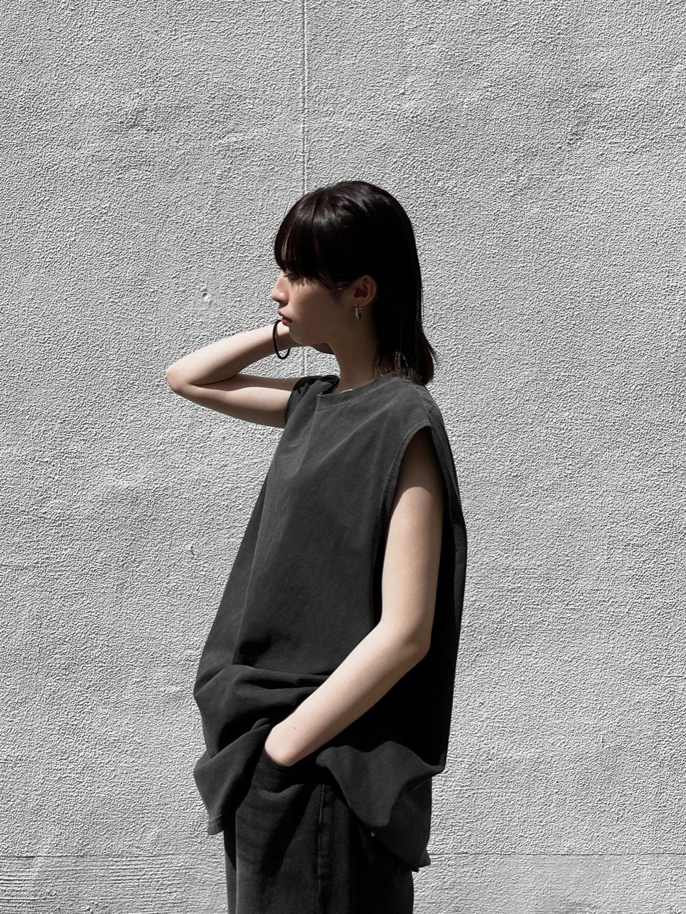 受注制【Chikashitsu +】basic cotton sleeveless (5color)